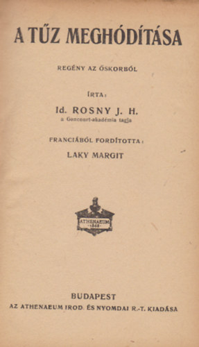 J. H. Rosny - A tz meghdtsa