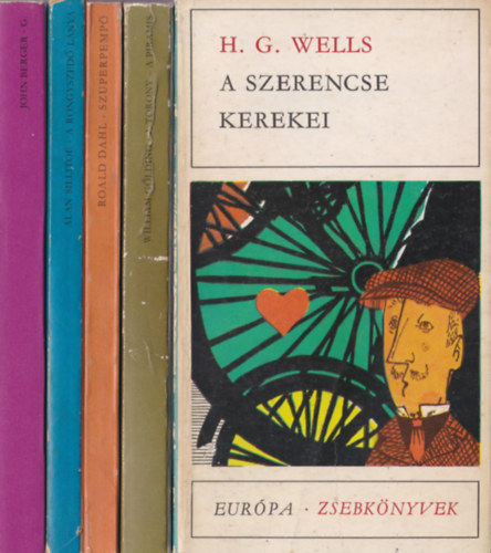 William Golding, Roald Dahl, Alan Sillitoe, John Berger H. G: Wells - 5 db. Eurpa zsebknyv: A szerencse kerekei - A torony/A piramis - Szuprpemp - A rongyszed lnya - G.