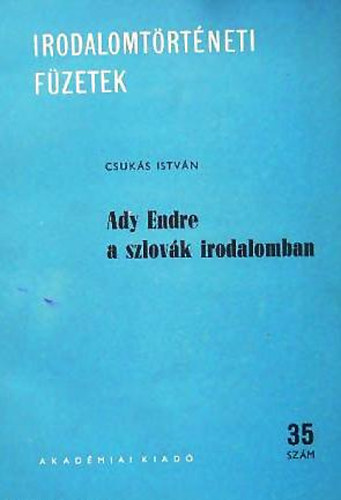Csuks Istvn - Ady Endre a szlovk irodalomban