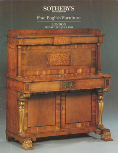 Sotheby's Fine English Furniture (London Friday 15th July 1994.)