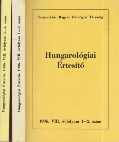 Hungarolgiai rtest 1986/1-4. (teljes vfolyam, 2 ktetben)