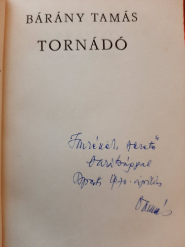 Bárány Tamás - Tornádó (drámák)