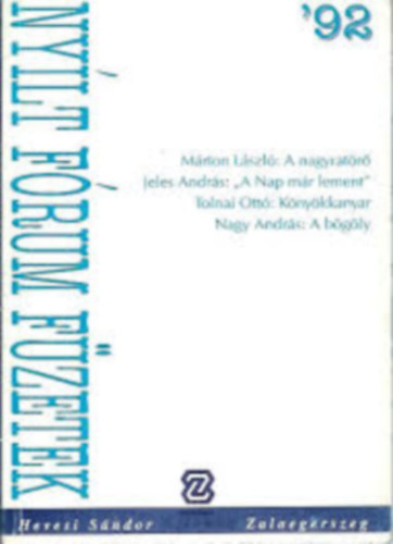 Mrton-Jeles-Tolnai-Nagy - Nylt frum '92 (frmark s sznhzi szakemberek tallkozja)