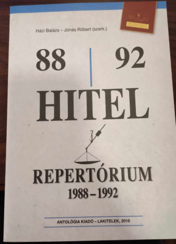 J�n�s R�bert  (szerk.) H�zi Bal�zs (szerk.) - Hitel repert�rium 1988-1992