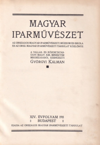 Magyar Iparmvszet XIV. vfolyam