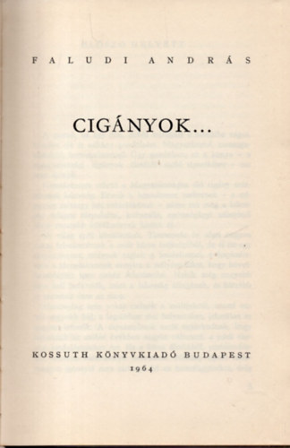 Faludi Andrs - Cignyok