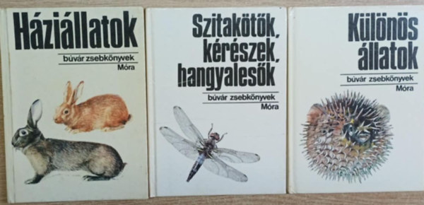Mészáros Zoltán, Karádi Ilona Patay László - 3 db a Búvár Zsebkönyvek sorozatból: Háziállatok - Szitakötők, kérészek, hangyalesők - Különös állatok