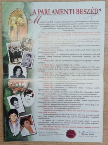 Wittner Mária (aláírt)