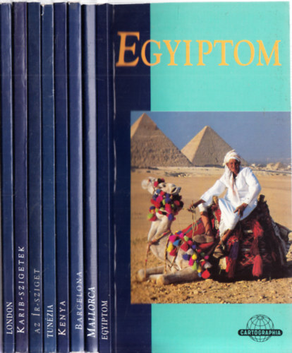 8 db. Cartographia �tik�nyv: London + Barcelona + Kenya + Tun�zia + Az �r-sziget + Karib-szigetek + Mallorca + Egyiptom