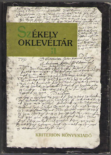 Demny Lajos-Pataki Jzsef - Szkely oklevltr II.