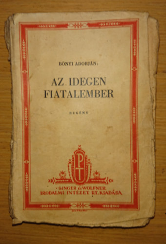 B�nyi Adorj�n - Az idegen fiatalember