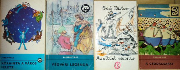 Erich Kstner, Barabs Tibor, Jurij Tomin Eduard Bz - 4db ifjsgi regny - Eduard Bz-A csodacsapat, Erich Kastner-Az eltnt miniatr, Barabs Tibor-Vgvri legenda, Jurij Tomin-Krhinta a vros felett