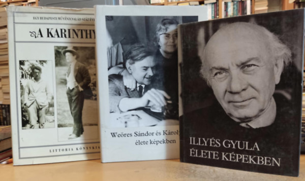 Szántó Tibor, Weöres Sándor, Károlyi Amy, Hubay Miklós Illyés Gyula - 3 db Illyés Gyula élete képekben + Weöres Sándor és Károlyi Amy élete képekben + A Karinthyak (Egy Budapesti művészcsalád száz éve képekben)
