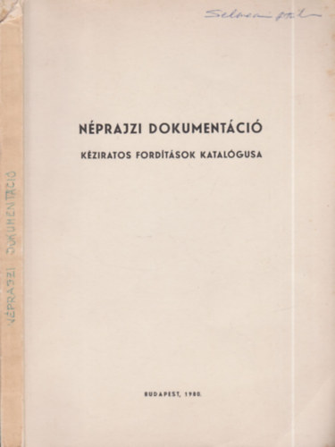 Nprajzi dokumentci (Kziratos fordtsok katalgusa)