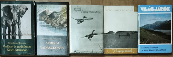 Kittenberger K�lm�n Sz�chenyi Zsigmond - 5db vad�szattal kapcsolatos reg�ny - Sz�chenyi Zsigmond-Alaszk�ban vad�sztam, Hengerg� homok, Ahogy elkezd�d�tt..., Kittenberger K�lm�n-Afrikai vad�szk�nyv, Vad�sz- �s gy�jt��ton Kelet-Afrik�ban