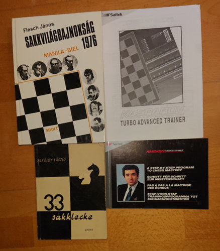 Flesch Jnos, Alfldy Lszl, Garry Kasparov - 4 kiadvny a sakkrl: 33 sakklecke, Sakkvilgbajnoksg 1976, Kasparov Turbo Advanced Trainer - Step-by-Step Program & Guide