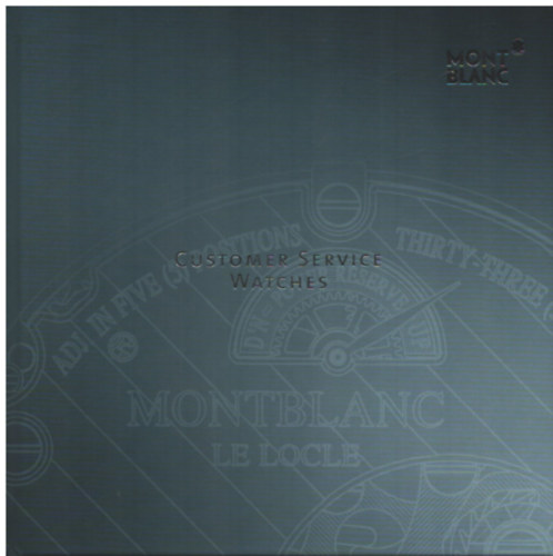 Customer service watches, Montblanc 2012 (rakatalgus)