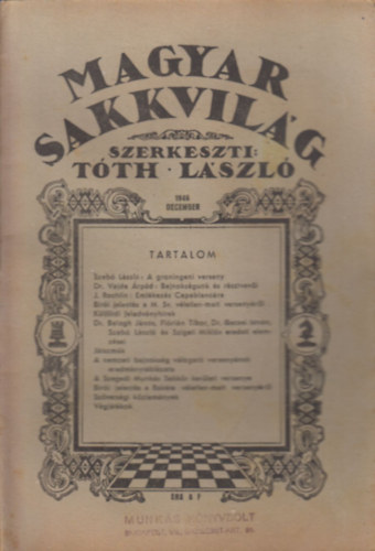 Tóth László (szerk.) - Magyar Sakkvilág 1946 December
