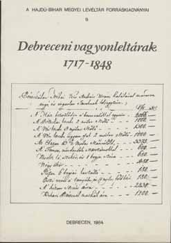 Rcz Istvn - Debreceni vagyonleltrak 1717-1848.