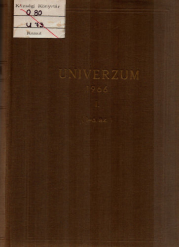 Surnyi va  (Szerk.) - Univerzum folyirat 1966. 1-6. szm