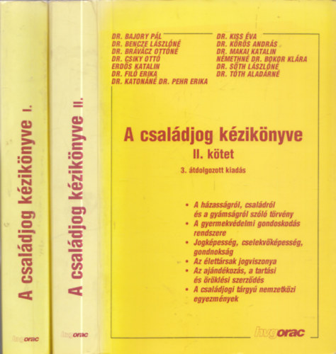 Dr. Krs Andrs  (szerk) - A csaldjog kziknyve I-II.
