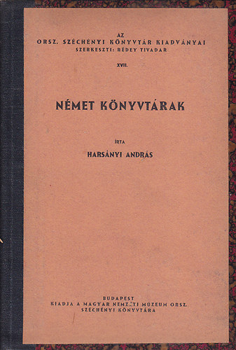 Harsányi András - Német könyvtárak
