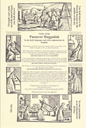 Order of the Passover Haggadah