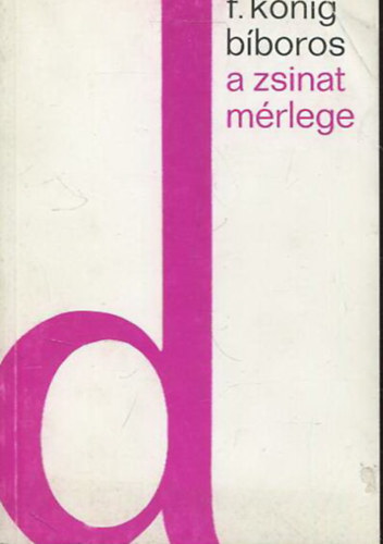 Franz K�nig B�boros - A zsinat m�rlege �s k�nyv�szete