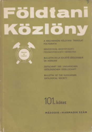 Földtani közlöny 101. kötet második-harmadik szám