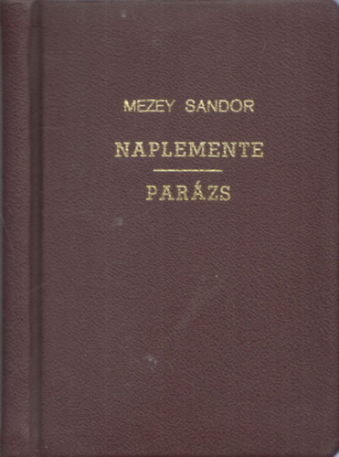 Mezey S�ndor - Naplemente - Par�zs (dedik�lt)