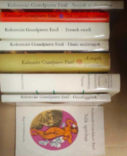 Kolozsvári Grandpierre Emil - 8 db Kolozsvári Grandpierre Emil könyv : - Nők apróban - Dr.Csibráky szerelmei - Eretnek esszék - Elmés mulatságok - A szeplős Veronika - Emberi környezet, Szabadság, tegnap - Összefüggések - Árnyak az alagútban -