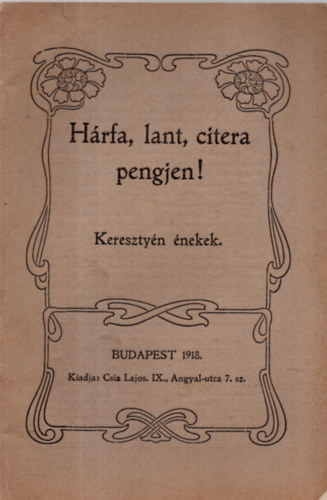 ismeretlen - Hárfa, lant, citera pengjen / Keresztyén énekek /