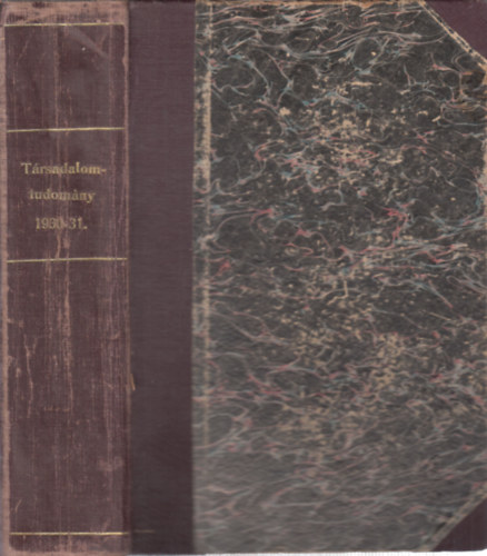Társadalomtudomány X. évfolyam egybekötve (1930-1931)