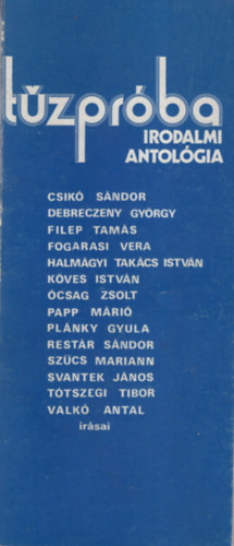 Rest�r S�ndor Halm�csi Tak�cs Istv�n - T�zpr�ba -  irodalmi antol�gia