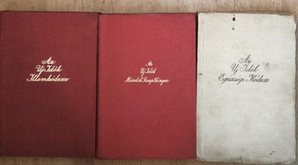 3db mű az Új Idők sorozatból - Az Új Idők Illemkódexe, Az Új Idők Második Receptkönyve, Az Új Idők Egészségügyi Kódexe