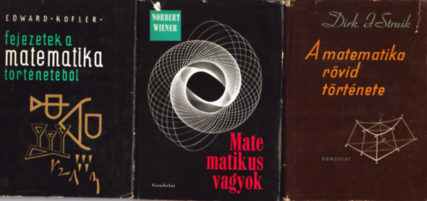 Dirk. J. Strik, Edward Kofler Norbert Wiener - 3 db Matematika knyv: Matematikus vagyok + A matematika rvid trtnete +Fejezetek a matematika trtnetbl
