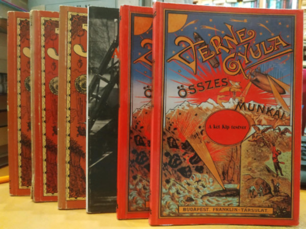 Verne Gyula  (Jules Verne) - 6 db Verne: A dunai hajs; A kt Kip testvr; Az aclvros titka; Hdt Robur/A vilg ura; Nyolcvan nap alatt a Fld krl; Vres drma Livniban