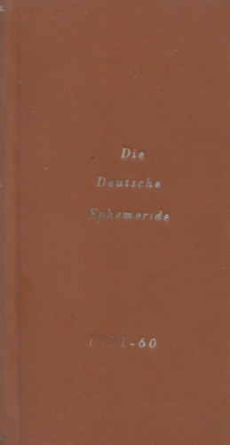 Die Deutsche Ephemeride 1951-1960