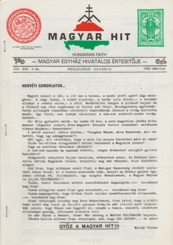 Csiszár László - Magyar hit 1989. Március