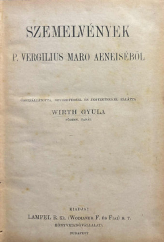 Szemelv�nyek P. Vergilius Maro Aeneis�b�l