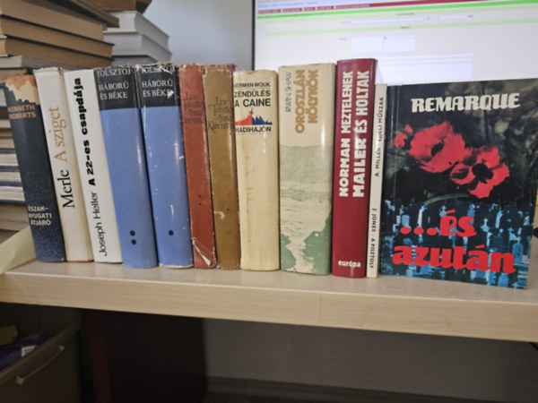 Norman Mailer, Irwin Shaw, Herman Wouk, Lev Tolsztoj, Joseph Heller, Robert Merle, Kenneth Roberts, Miller, Arthur-Jones, James, Erich Maria Remarque - 10db világirodalom, KÖNYVMENTŐ AJÁNLAT: Meztelenek és holtak+ Oroszlánkölykök+ Zendülés a Caine hadihajón+ Anna Karenina I-II+ Háború és béke I-II+ A 22-es csapdája+ A sziget+ Észak-Nyugati átjáró+ Éjjeli műszal- A pisztoly+ ...