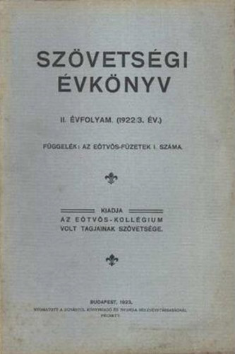 Szövetségi évkönyv - II. évfolyam (1922/3. év)