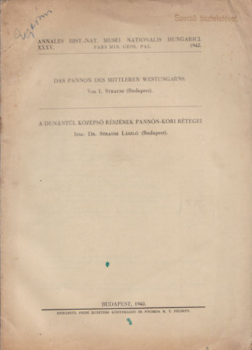 dr. Strausz Lszl - A Dunntl kzps rsznek pannn-kori rtegei