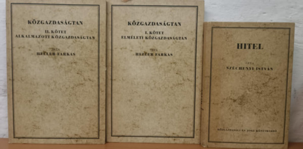Széchenyi István Heller Farkas - Közgazdasági könyvcsomag