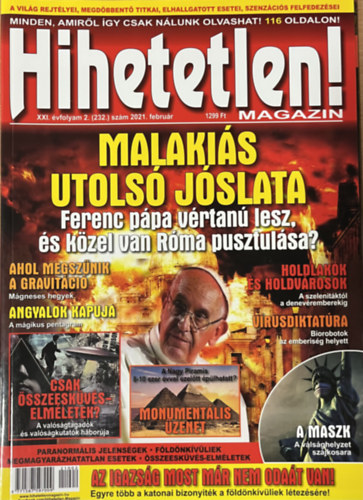 Sz�cs R�bert  (f�szerk.) - Hihetetlen! magazin - XXI. �vfolyam 2. (232.) sz�m 2021. febru�r