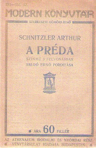 Schnitzler Arthur - A prda