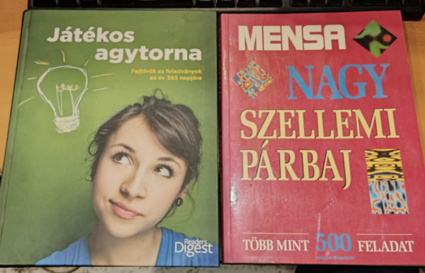 Reader's Digest Association, Elekes G. Sndor - 2 db Mensa: Nagy szellemi prbaj (Tbb, mint 500 feladat) + Jtkos agytorna (Fejtrk s feladvnyok az v 365 napjra)