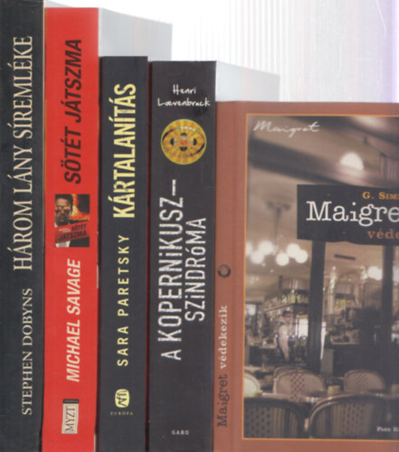 5 db krimi: Maigret védekezik + A Kopernikusz szindróma + Kártalanítás + Sötét játszma + Három lány síremléke