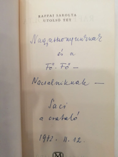 Raffai Sarolta - Utolsó tét