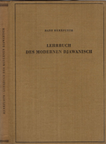 Hans Herrfurth - Lehrbuch des modernen djawanisch